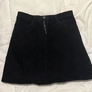 Brandy Melville Black Corduroy Skirt